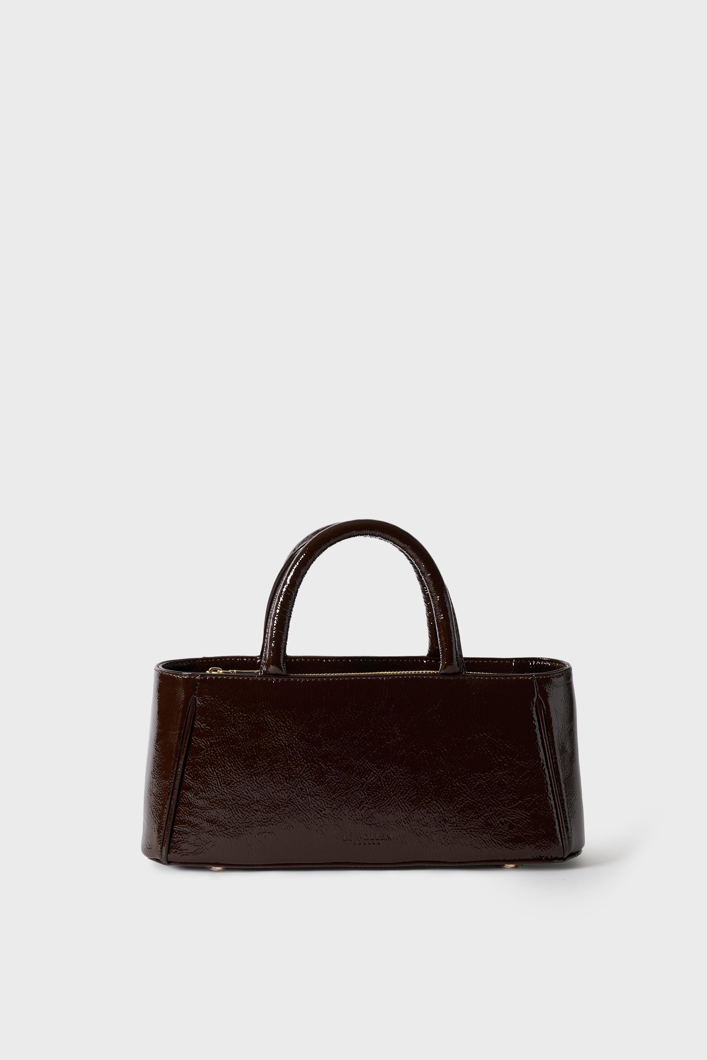 Mia Handbag Brown Lacquer