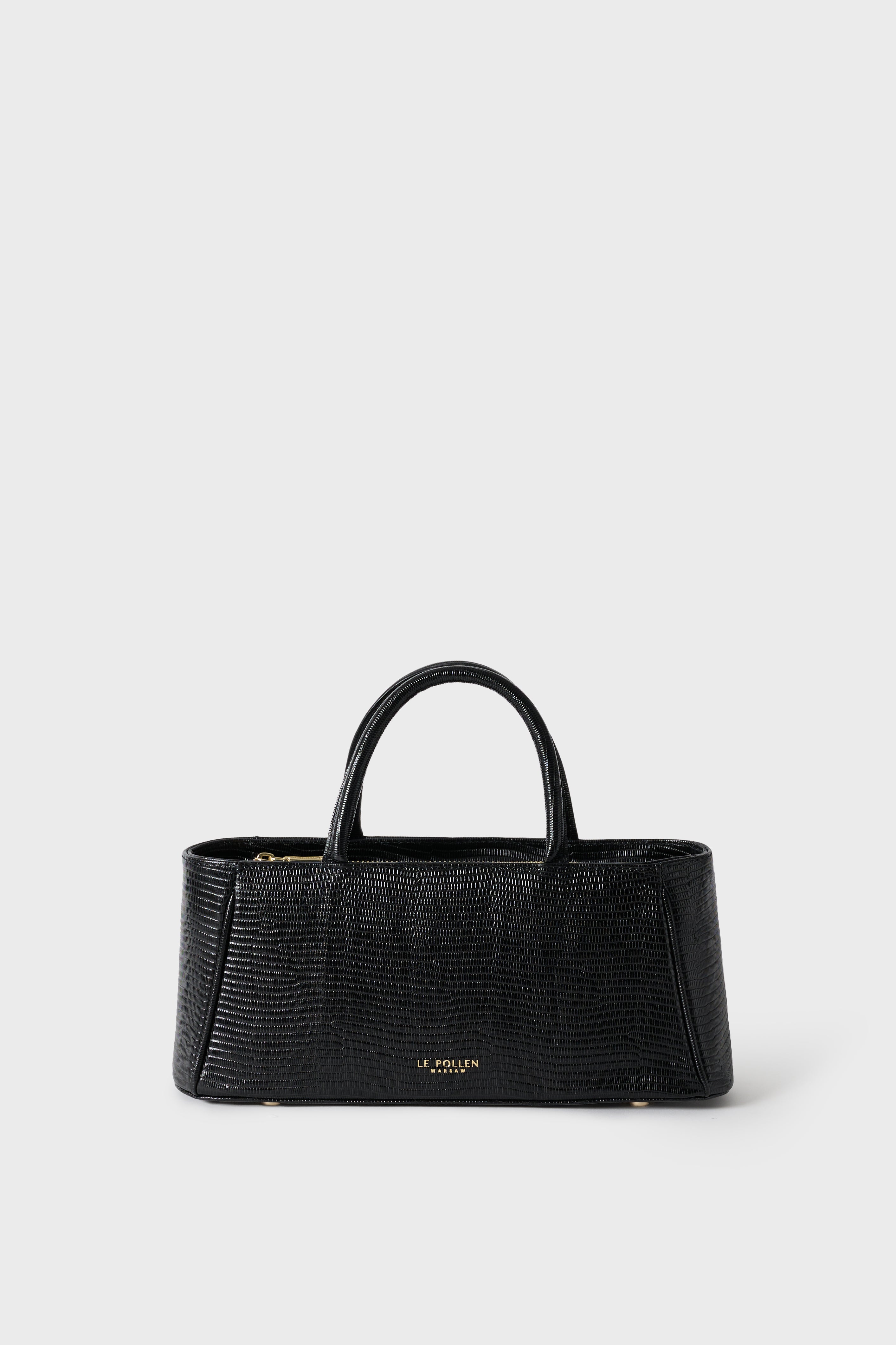 Mia Handbag Black Lizard